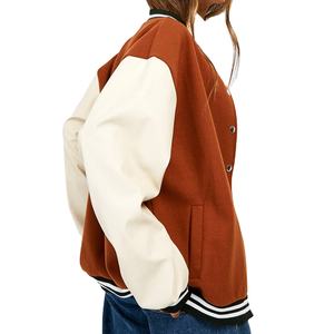 Veste universitaire en satin pour femmes Vestes universitaires à manches longues pour dames Prix de gros Vente à chaud Vestes universitaires pour femmes - Product Image 2