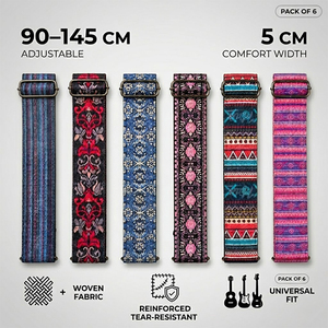 Juego de 6 Correas de Guitarra Midex GSR-35 Tejidas con Diseño Personalizado - Product Image 2
