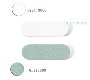 Custom Logo Mini Buffer Nail File Smoother 600/3000 Grit Emery & <b>Sponge</b> Material Double Side for Polishing Smooth Shiny Nails - Product Image 4