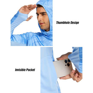 Chemise de pêche à manches longues respirante avec capuche Sweat à capuche extérieur personnalisé pour hommes avec logo et options d'étiquette de marque - Product Image 5