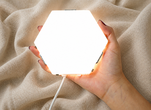 Vente en gros d'usine, lumière de nuit LED modulaire hexagonale en forme de nid d'abeille, minimaliste, DIY, sensible au toucher, écologique, en plastique, Quantum Light - Product Image 5