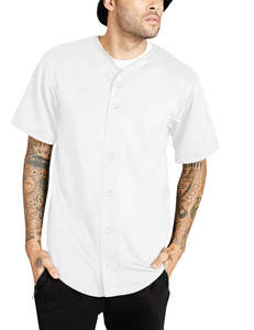 Maillot de baseball à manches courtes, boutonné, uniforme, logo d'équipe personnalisé, vêtements de sport - Product Image 2