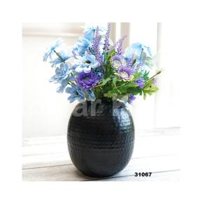 Vase ovale martelé en métal pour la décoration intérieure, extérieure, salon, balcon, meilleur cadeau pour le festival d'anniversaire. - Product Image 2