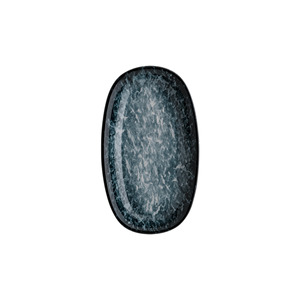 Sepia Gourmet <b>Large</b> Porcelain Serving <b>Plate</b> 34x19 cm Minimalist Style Boat-Shaped Oval Design - Product Image 1
