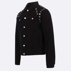 แจ็คเก็ตยีนส์ผู้ชายแฟชั่นใหม่ ผ้าไนลอน/ผ้าฝ้าย พิมพ์ลายวินเทจตามสั่ง กันลม ระบายอากาศดี ลายผีเสื้อ สไตล์ทางการและลำลอง ติดกระดุม - Product Image 2