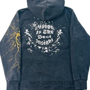 PRO ENTERPRISES Ensemble de sweats à capuche pour homme en molleton 100% coton 420g, décontracté, uni, délavé à l'acide, respirant, pour l'hiver - Product Image 5