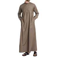 Respirant grande taille léger séchage rapide couleur unie marocain Khamis Thobe dubaï hommes tenue décontracté en gros Qatar pour arabe