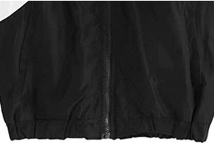 Vestes d'extérieur à impression réfléchissante Logo linéaire pour femme Veste coupe-vent en nylon et polyester à capuche - Product Image 5