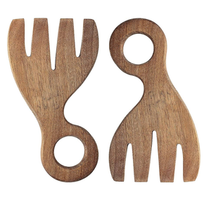 Grossiste indien Serveurs à salade en bois naturel Centre de table en bois Cuillère de service Qualité supérieure Sous votre budget - Product Image 4
