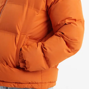 Blouson d'hiver matelassé pour homme personnalisé, imperméable, en toile, col montant, design simple uni - Product Image 5