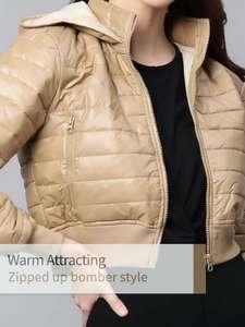 Vente en gros Fabricants de vêtements pour femmes Vêtements bulle d'hiver pour femmes personnalisés Veste bouffante et col de manteaux - Product Image 4