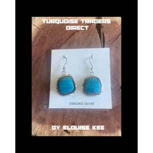 Elouise Kee Turquoise & Sterling <b>Silver</b> <b>Drop</b> <b>Earrings</b> for Gift Occasions - Product Image 5