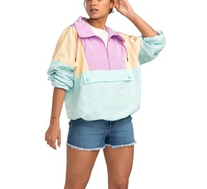 Veste coupe-vent courte pour femme, tenue de luxe, pull à demi-zip, haut court respirant, veste en nylon grande taille - Product Image 6