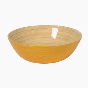 Bol à salade en bambou tressé laqué couleur pastel, écologique, style bohème, tendance, vente en gros, ustensiles de cuisine - Product Image 5