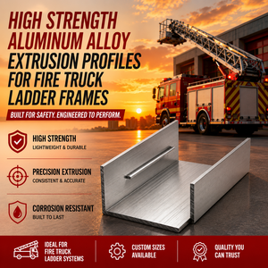 Perfiles de Extrusión de Aleación de Aluminio de Alta Resistencia para Marcos de Escaleras de Camiones de Bomberos - Product Image 3