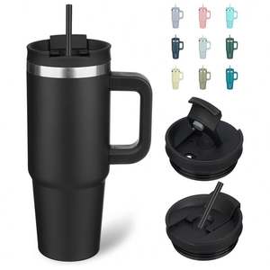 Bouteille d'eau isotherme en acier inoxydable de luxe avec logo personnalisé et paille, idéale pour usage personnel et cadeaux - Product Image 1