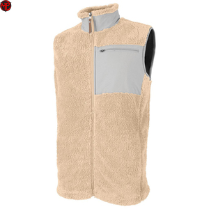 Chaleco de Invierno para Hombre, Forrado de Sherpa, Sin Mangas, con Cierre Completo, Cuello Alto, Cálido, Grueso, de Lana de Cordero, para Exteriores - Product Image 5