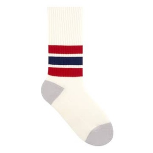 Calcetines DE TENIS Retro a rayas de alta calidad, estilo deportivo personalizado, diseño de punta de tacón en contraste, transpirable, antibacteriano, venta al por mayor, ODM - Product Image 3