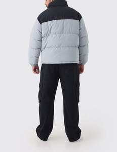 Veste d'hiver pour homme sur mesure, veste matelassée avec capuche, manches longues, fermeture éclair, style décontracté, vestes matelassées pour homme - Product Image 3