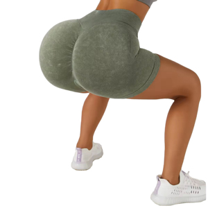 2024 Summer New High Scrunch <b>Butt</b> <b>Lift</b> Seamless Yoga Shorts Women Breathable Mid Workout Running Gym Fitness Wear Short <b>Leggings</b> - Product Image 1