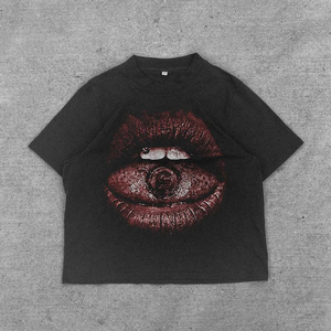 Stitchmode T-shirt de logo de sérigraphie personnalisé T-shirts surdimensionnés en 100% coton épais pour hommes - Product Image 2