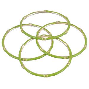 Kriaa <b>Set</b> of 4 Fine <b>Bangle</b> <b>Sets</b> Green and <b>Gold</b> Plated - Product Image 1