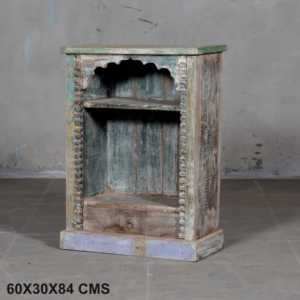 Étagère à livres en bois traditionnelle, étagère à livres vintage, élégance artisanale, salon, décoration à assortir - MOQ 1 conteneur uniquement - Product Image 5