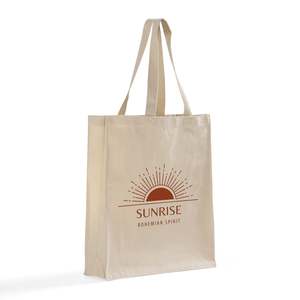 Sacs fourre-tout en toile personnalisés pour l'épicerie avec impression par transfert thermique, motif lettres de taille moyenne pour la publicité - TF230 - Product Image 2