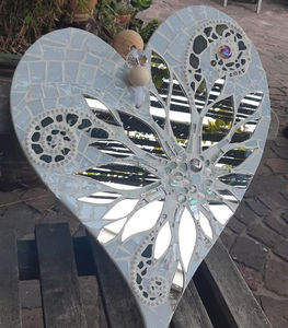 Miroir mural de forme ronde fait à la main en verre mosaïque pour la décoration de l'hôtel et du restaurant disponible à un prix abordable - Product Image 2