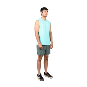 เสื้อกล้ามออกกำลังกายชายสีฟ้าแห้งเร็วระบายอากาศน้ำหนักเบาสามารถปรับแต่งได้เหมาะสำหรับออกกำลังกายและเล่นกีฬา - Product Image 3
