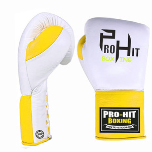 ถุงมือชกมวยสำหรับมืออาชีพของผู้ชายถุงมือหนังแท้สั่งทำ - Product Image 6