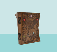 Carnet de notes en cuir fait main par le fabricant, couverture en pierre de vision du dragon, 100 feuilles, cadeau