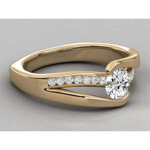 Anillo Solitario de Oro de 14K para Mujer con Diamante Cultivado en Laboratorio - Product Image 6