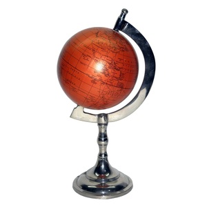 High Quality Globe Luxury Indian Handicraft Item Antique Design <b>Home</b> <b>Decorative</b> <b>Gift</b> Item Aluminium Craft Globes Desktop - Product Image 2