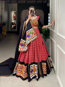 Gamthi ทำงาน lehenga choli navratri คอลเลกชันอินเดียแบบดั้งเดิมพิเศษสำหรับงานปาร์ตี้ - Product Image 4