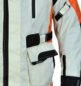 Veste de moto en cuir toutes saisons avec manches Cardura et capuche zippée Techniques imprimées coupe-vent Capuche amovible - Product Image 6