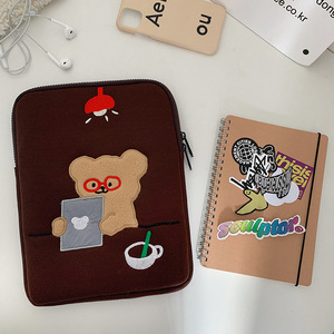 Funda de oso de dibujos animados para portátil, bolsa interior para tableta, 11, 13, 15 pulgadas, para <span class=keywords><strong>Mac</strong></span> Air, <span class=keywords><strong>Ipad</strong></span> Pro, funda para portátil para <span class=keywords><strong>IPad</strong></span> - Product Image 3