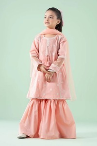 Sharara Larga de Lujo Hecha a Mano para Adultos, Elegante, Tradicional, Cómoda, para Fiestas, Uso Diario, Traje de Verano para Chicas, Georgette de Seda - Product Image 2