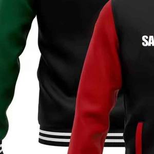 Chaquetas Universitarias de Chenilla Personalizables al por Mayor para Hombre, Estilo Urbano, con Cuello Alto Personalizado - Product Image 5