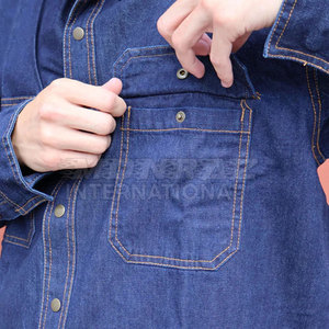 Uniforme de sécurité personnalisé pour l'industrie Chemise de soudage résistant à la flamme OEM Chemise de soudage 100% coton mélangé fr pour pétrole et gaz - Product Image 5
