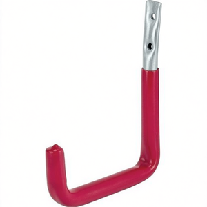 Gancho de Pared de Acero Galvanizado VORMANN en Forma de U de 150 mm con Revestimiento de Goma Roja para Colgar Ropa - Product Image 3