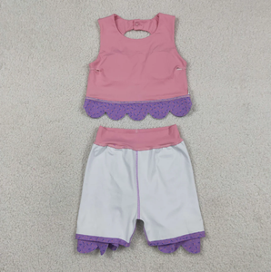 Conjuntos de Ropa Deportiva para Bebés Niñas, Chaleco sin Mangas con Lazos, Falda, Pantalones Cortos, Ropa de Yoga - Product Image 4