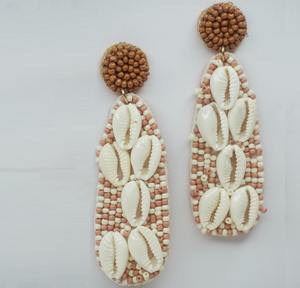 Pendientes de Perlas de Vidrio con Diseño Floral Clásico, Ligeros, con Lentejuelas Bordadas a Mano para Mujer, Logotipo Personalizable, Embalaje SHAAD - Product Image 1