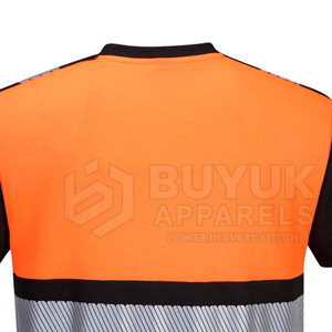 เสื้อเชิ้ตนิรภัยสะท้อนแสงแขนสั้น ระบายอากาศได้ดี ผลิตจากโพลีเอสเตอร์ 100% แห้งเร็ว ป้องกันไฟไหม้ สำหรับควบคุมการจราจร - Product Image 6