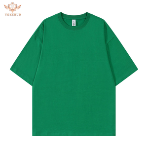 Vente en gros 100% pur coton O-cou T-Shirt surdimensionné lourd impression personnalisée mode décontracté à manches courtes grande taille respirant tricoté - Product Image 2