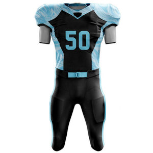 Nuevo diseño clásico personalizado impreso uniforme de fútbol americano conjuntos de manga corta 100% poliéster transpirable al por mayor OEM ODM - Product Image 5