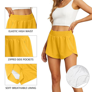 Shorts pour femmes personnalisés vêtements de sport décontractés entraînement flexible vêtements de jogging poches fonctionnelles vêtements de sport Shorts pour femmes - Product Image 3