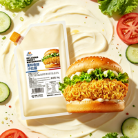 Mayonnaise épaisse et onctueuse en gros d'usine, saveur lactée authentique pour la cuisine occidentale, hamburgers, sandwichs, salades