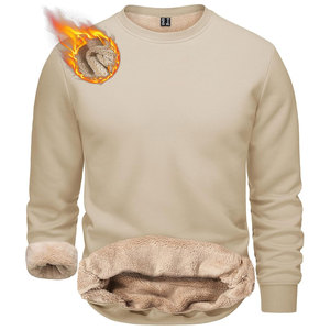 Sudadera de algodón orgánico Premium personalizada, forro de Sherpa, manga larga, 240 GSM, ropa bordada ultrasuave de larga duración - Product Image 3