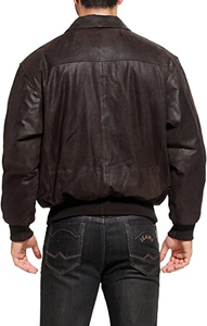 Winter Plus Size High Quality Formal Fashion Front Zipper Genuine Leather Canvas Waterproof Windproof Stand <b>Jacket</b> for <b>Men</b> - Product Image 6